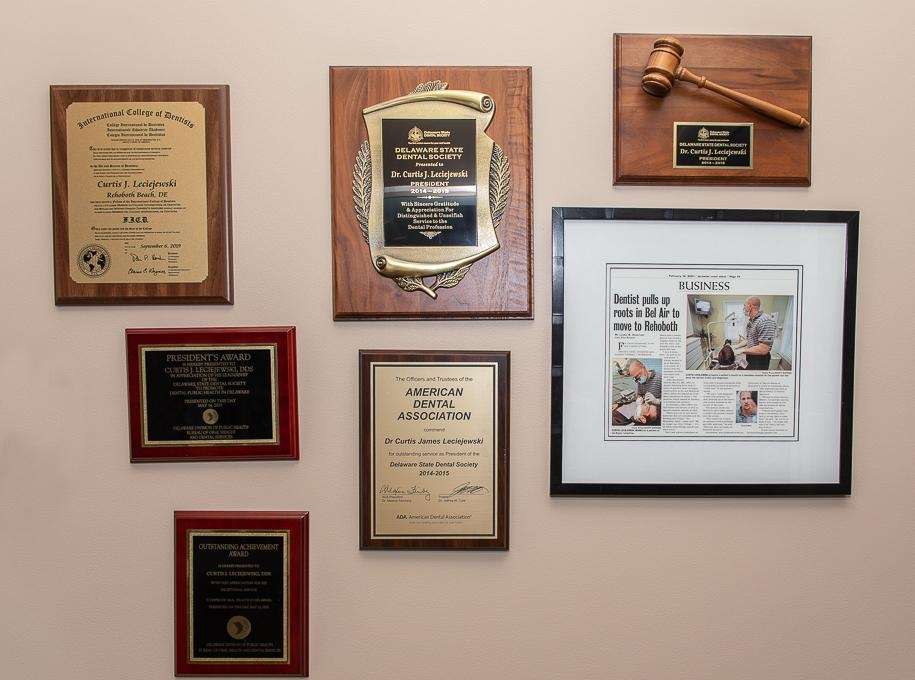 Dentist awards, credentials, and articles