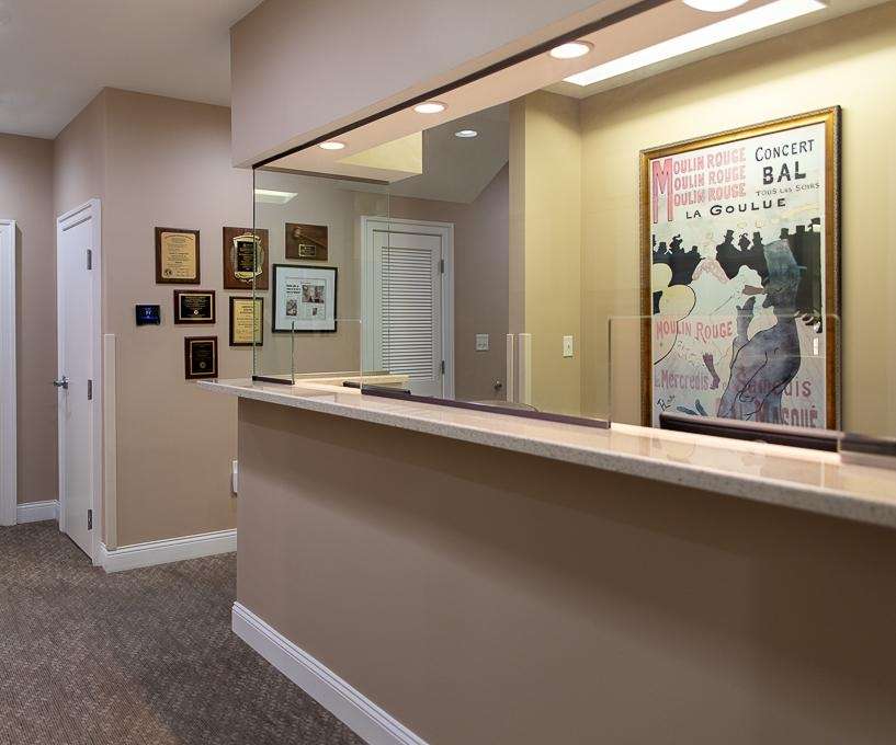 Front desk and hallway