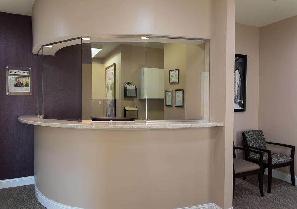 Front desk and waiting area